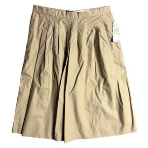 MICHAEL Michael Kors Skirt Size 4 Uniform Khaki Pleated ALine Classic Preppy NEW